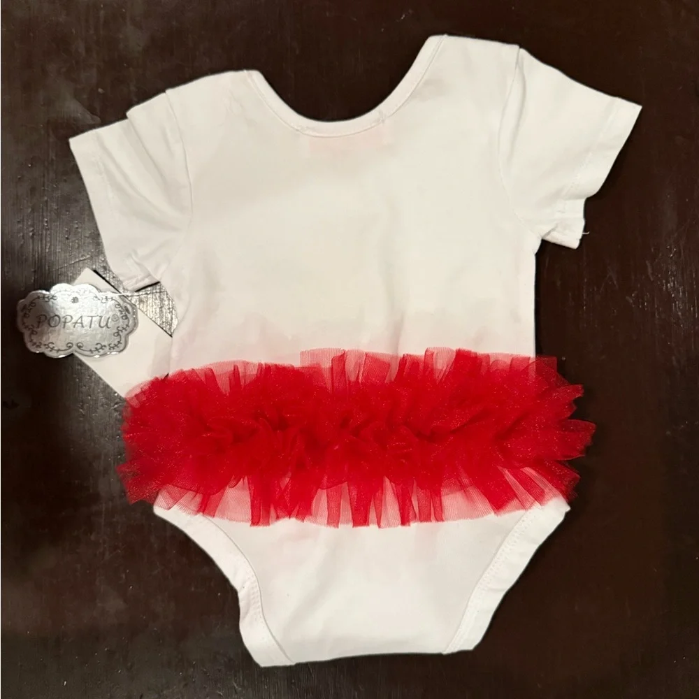 Popatu My 1st Christmas Diaper Cover - Red and Gold